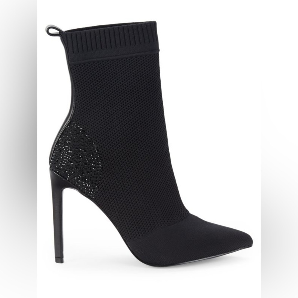 STEVE MADDEN Women’s Janit Embellished Mesh Booties Size 9 M Black